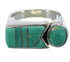Sterling Silver And Turquoise Inlay Jewelry Ring Size 7-1/2 VX61441